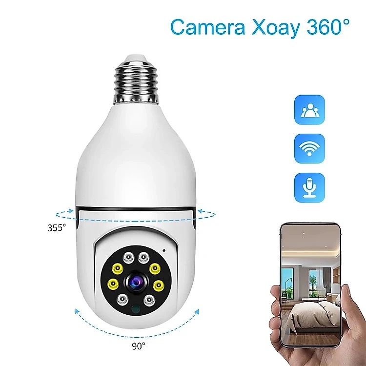 Camera an ninh bóng đèn  yoosee thông minh HD 1080P xoay 360 độ không dây hình - HD 1080P Nhìn Đêm Camera IP An Ninh Gia Đình