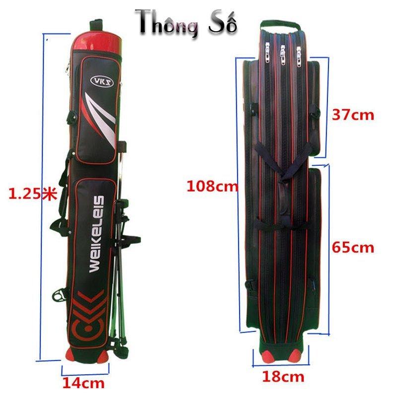 Túi Đựng Cần Câu Cá Siêu Bền 3-4 Ngăn Tiện Dụng