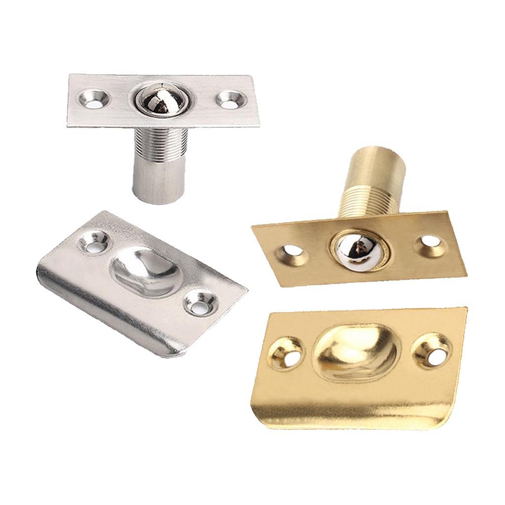 Stainless Steel Roller Ball Catch Lock Door Cupboard Spring Latch Brass