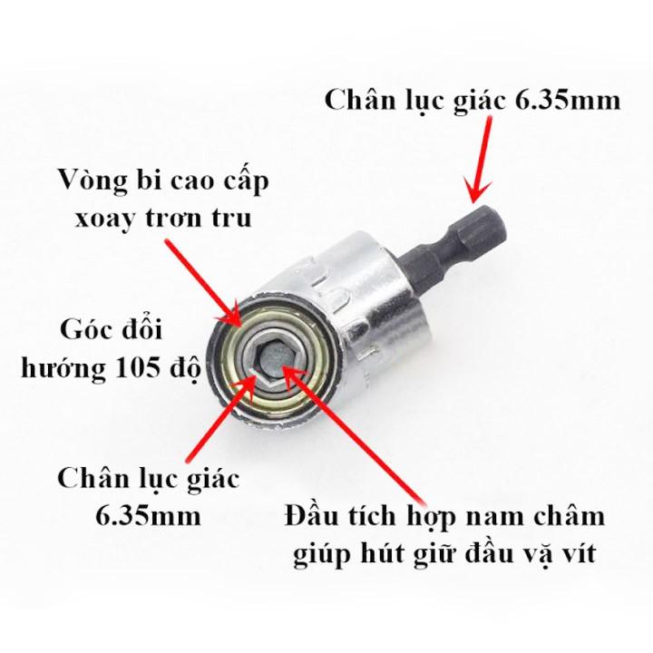 Đầu chuyển hướng tua vít và mũi khoan chân lục giác