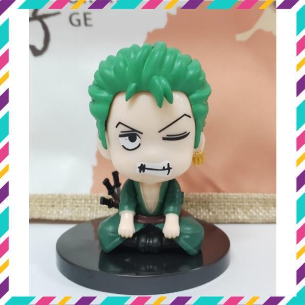 Mô Hình OnePice, Luffy Zoro Chibi Siêu Đẹp, Bộ Sưu Tập Nhân Vật, Decor - Tượng OnePiece Cao 6,5 cm