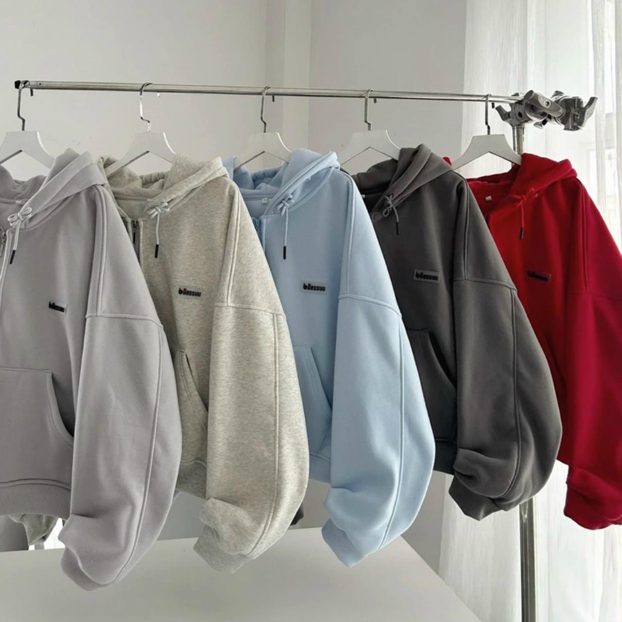 Áo Khoác Hoodie Form Boxy Dessuu Túi Ngược Nhiều Màu Nam Nữ Tay Phồng, Áo Khoác cặp đôi chống nắng Nỉ Bông Dài Tay Phối Nón Form Rộng Dài Tay Unisex Hàn Quốc Nhiều Màu