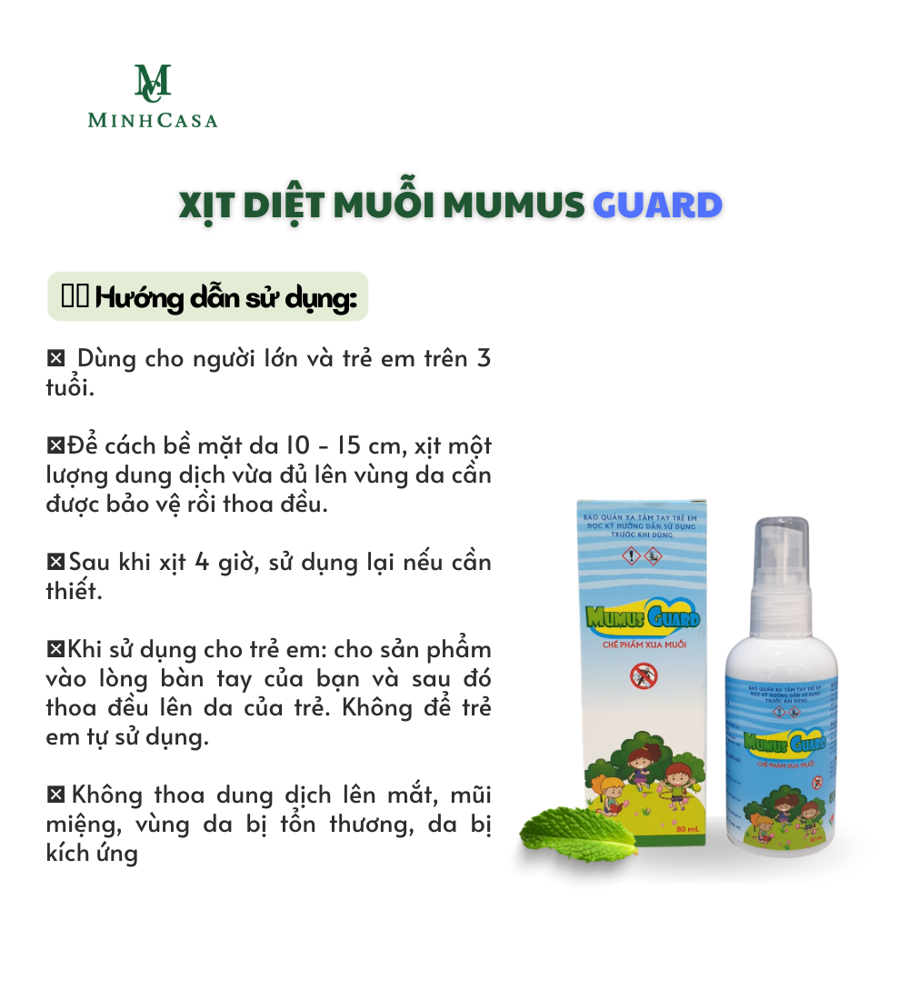 Chai xịt xua muỗi Mumus Guard