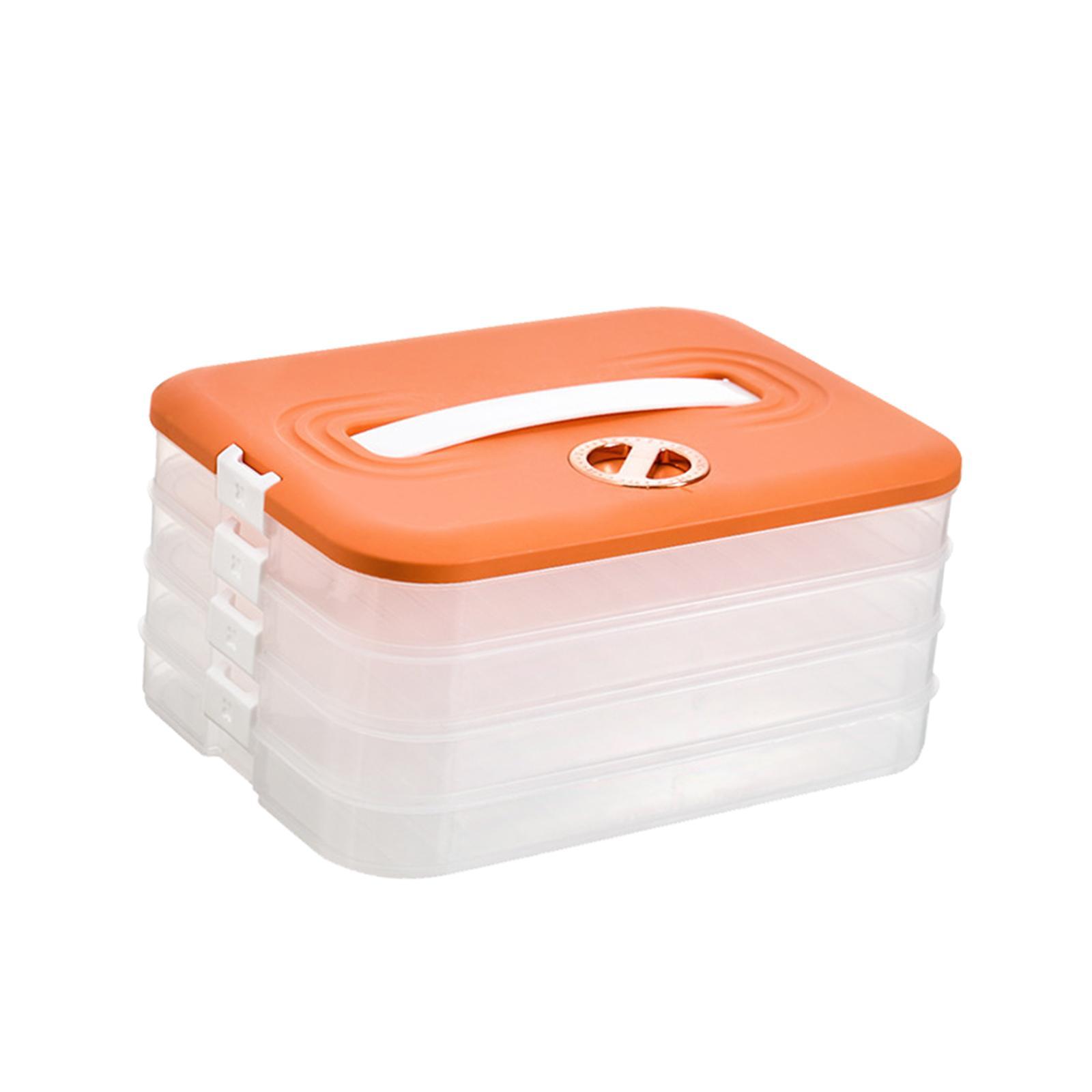 Large Dumpling Storage Container Food Containers Leakproof Box Crisper for Eggs Meat