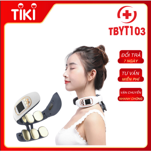 Máy Massage Cổ - 6 Đầu Mát Xa Thông Minh, 12 Mức Cường Độ Tác Động Lên Vùng Cổ Hỗ Trợ Giảm Đau Mỏi