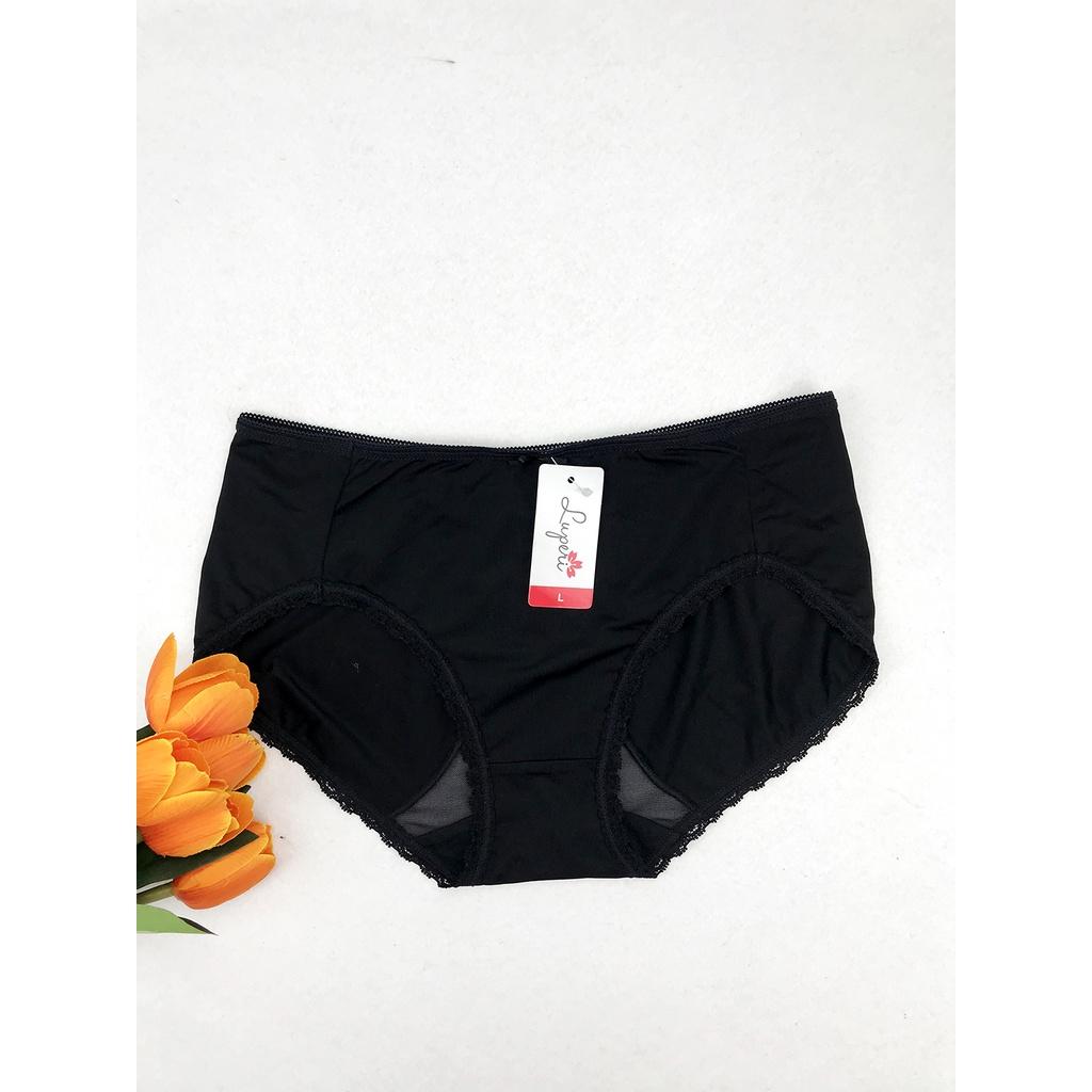 Quần Lót Nữ Trơn Cạp Cao LUPERI SP732 Dáng Bikini Phom To, Chất Liệu Microfiber Nhập Khẩu Mềm Mịn Co Giãn Không Lằn Mông