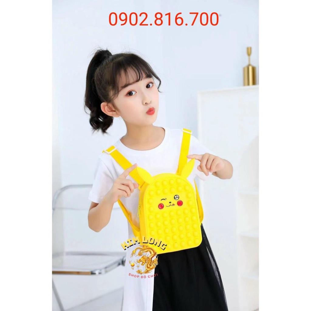 Balo pop it  - Balo Cặp đi học cho bé mẫu giáo - mầm non hình POKETMON PIKACHU