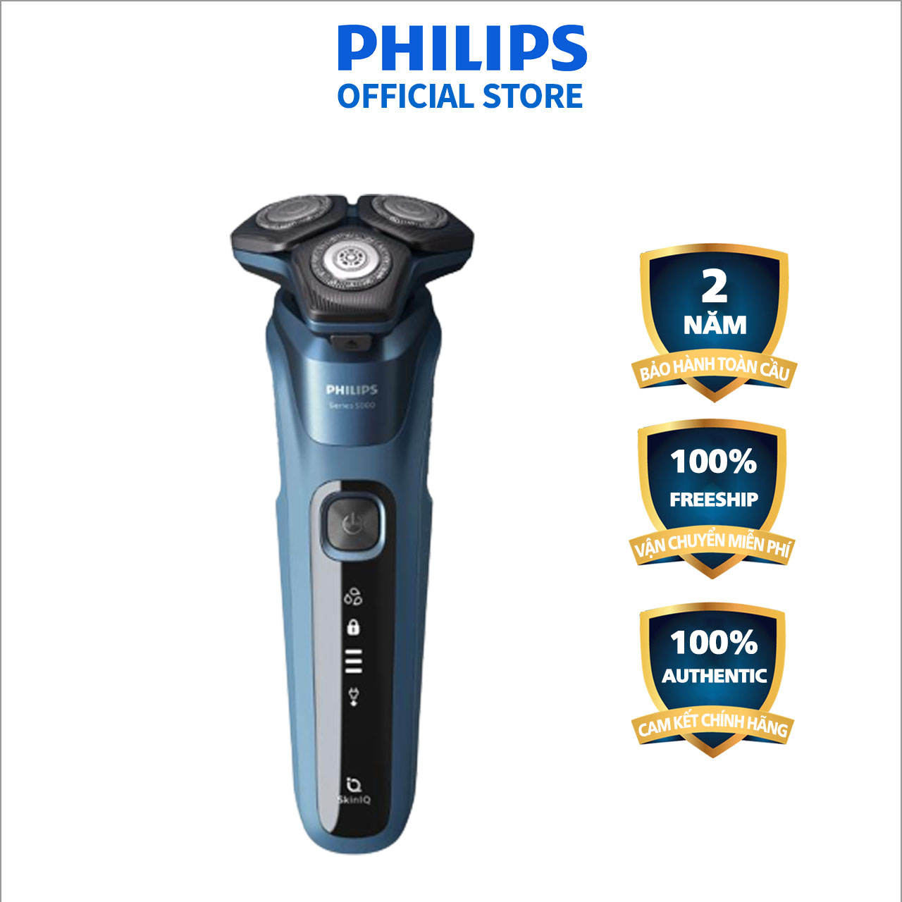 Máy cạo râu khô và ướt Philips S5582/20 - Cạo sát - bảo vệ làn da - Hàng Chính Hãng