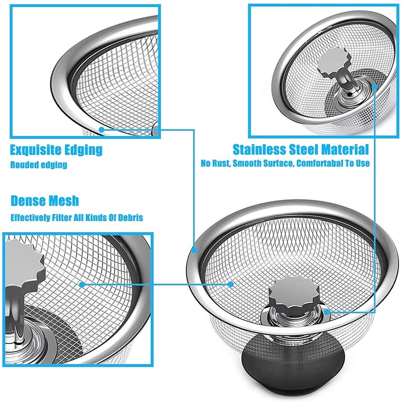 Nắp giỏ lọc rác nắp đậy bồn rửa chén giá tốt thoát nước nhanh, rọ lọc rác bồn rửa bát