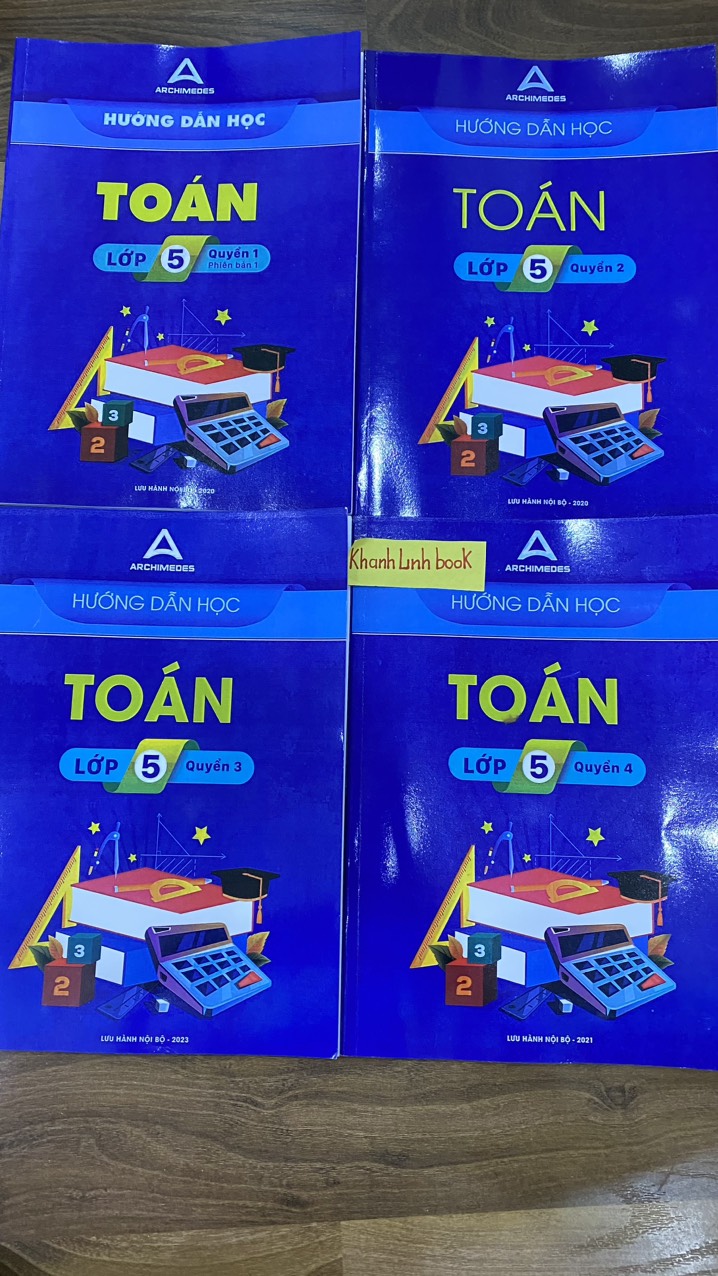 Sách - Combo 8 cuốn Hướng dẫn học toán + tiếng việt lớp 5
