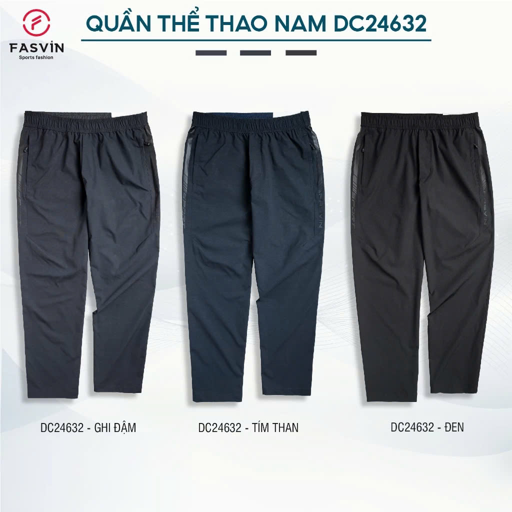 Quần Gió Nam Thể Thao 01 Lớp FASVIN DC24632.HN Vải Đẹp Ống Suông Hàng Nhà Máy Chất Lượng Dùng Khi Thể Thao Hay Mặc Nhà