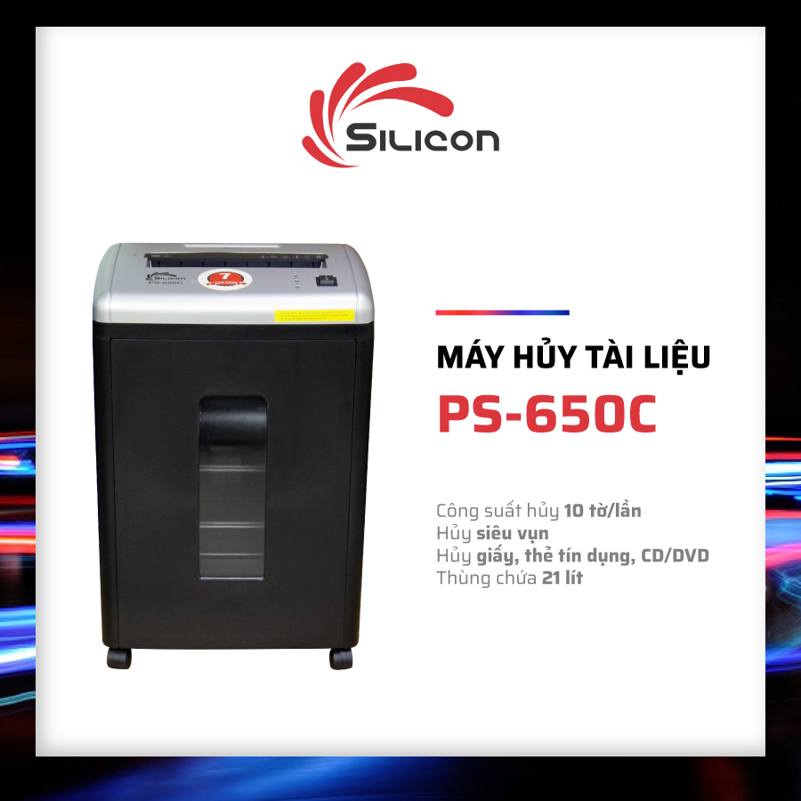 Máy Hủy Tài Liệu Silicon PS-650C