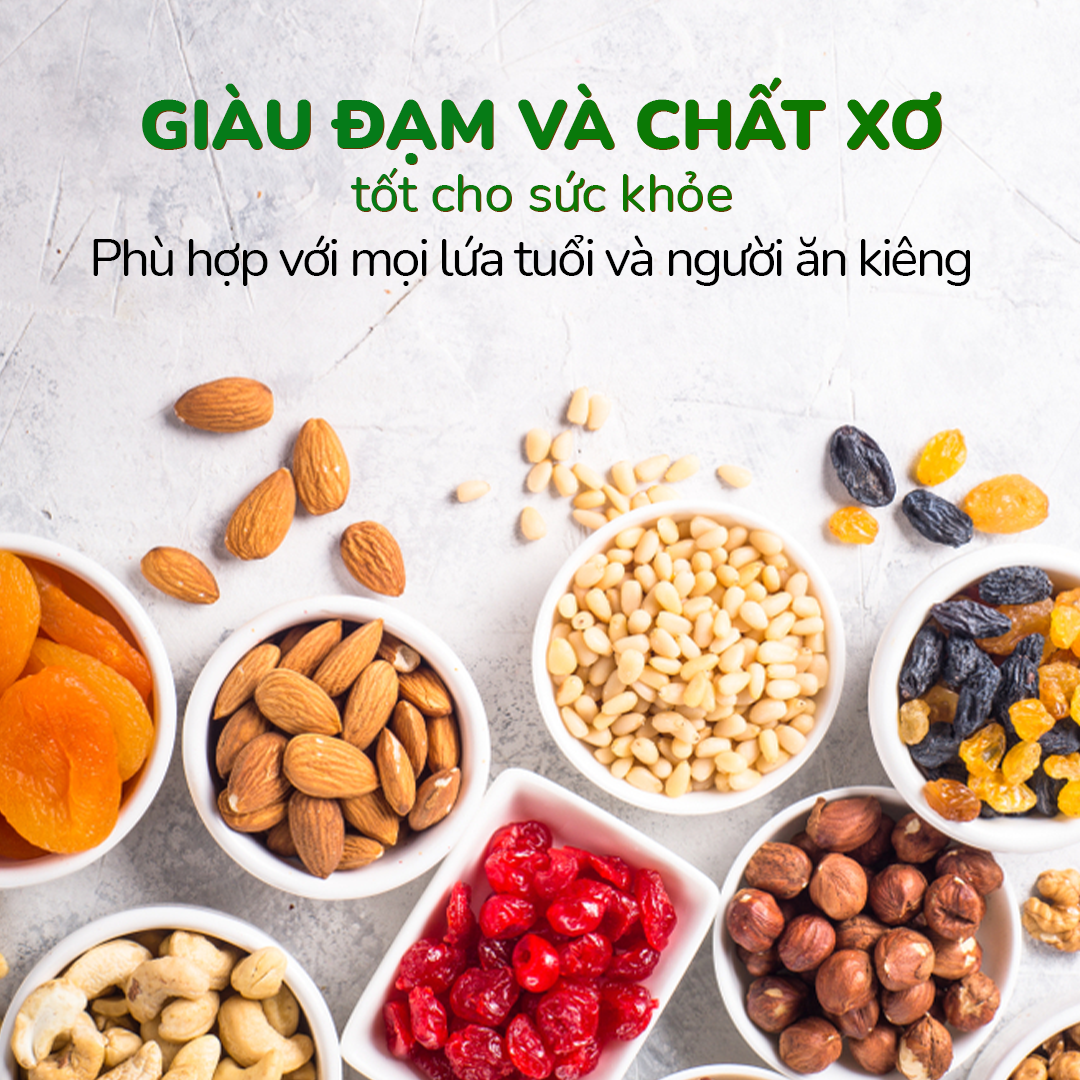 COMBO 2 HỘP HẠT DINH DƯỠNG HỖN HỢP VÀ TRÁI CÂY DAILY NUT 454GR DAN D PAK xuất khẩu đài loan, sản phẩm là sự hòa quyện của các loại hạt cao cấp: hạnh nhân, điều,hạt bí ngô ,cherries,việt quốc, nam việt quốc