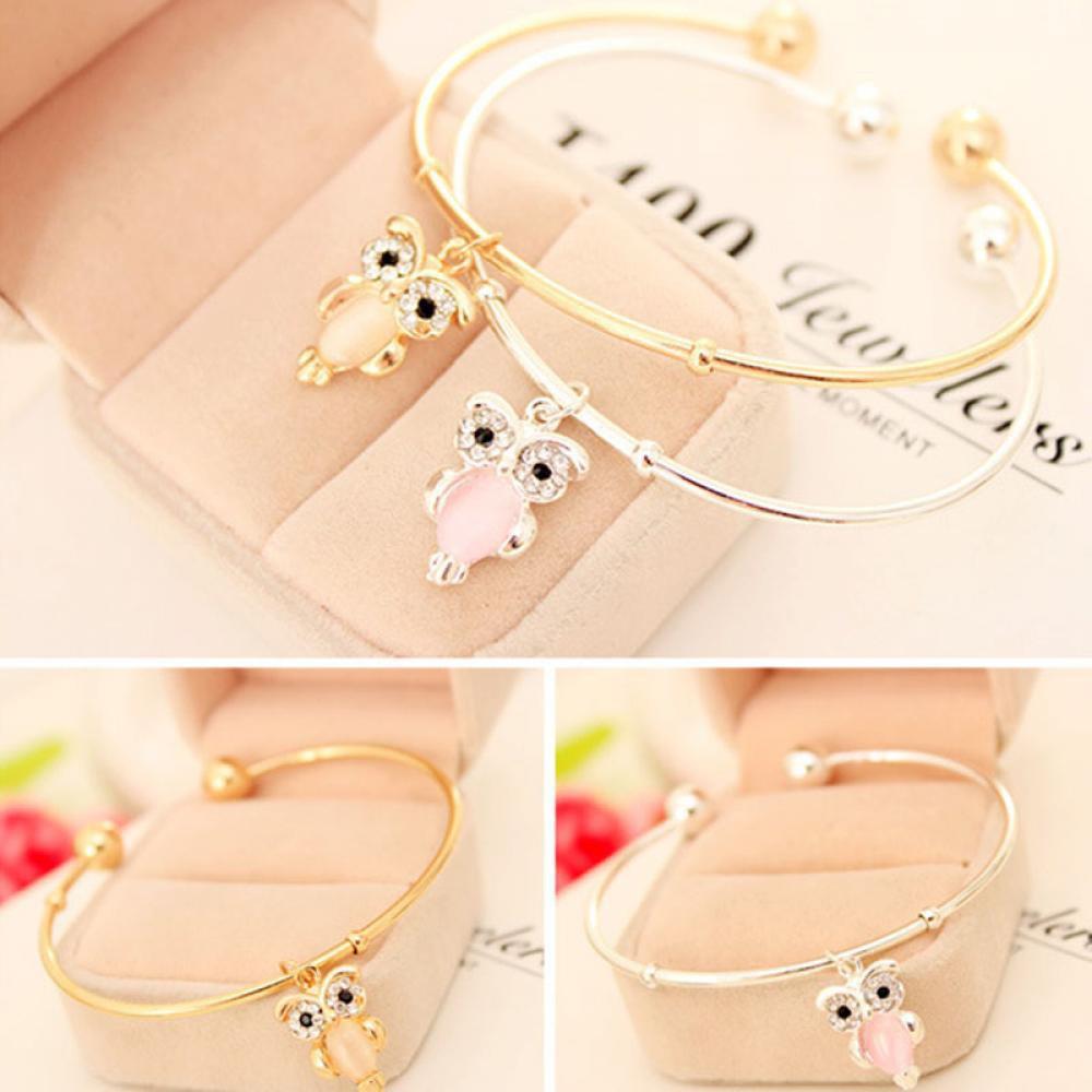 Vòng tay nữ mặt hình con cú đính đá phukienshop