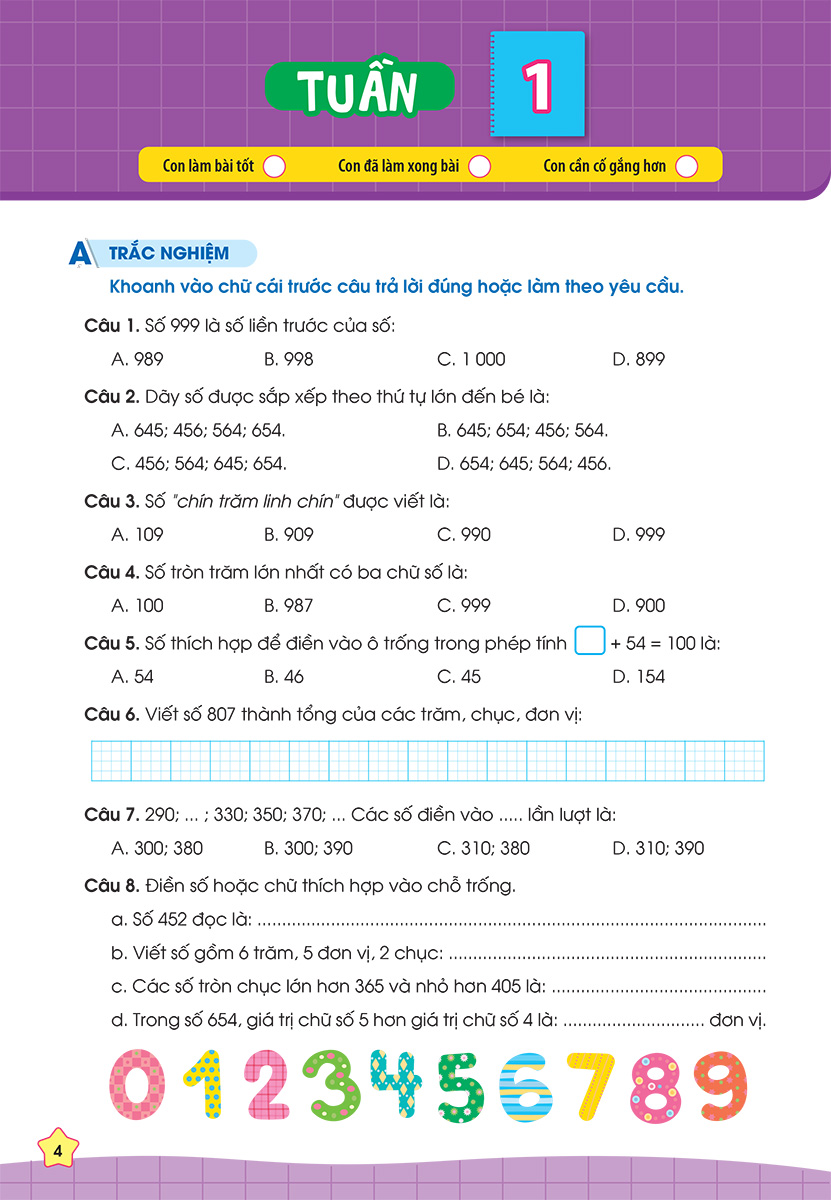 Phiếu Bài Tập Cuối Tuần Toán 3 _MEGA