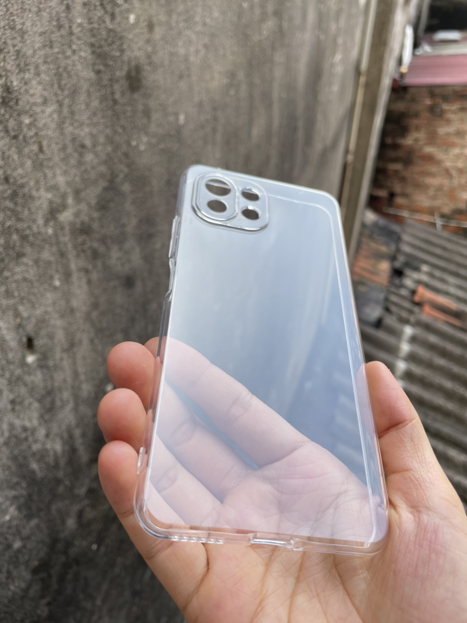 Ốp lưng silicon cho Xiaomi Mi 11 Lite 5G NE - hãng Gor trong suốt, bảo vệ camera Hàng nhập khẩu