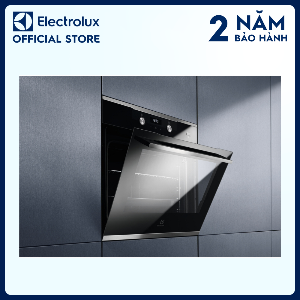 Lò nướng âm tủ Electrolux 60cm UltimateTaste 500 dung tích 71L KODEC75X, Công nghệ nướng hơi nước, Cửa kính 3 lớp cách nhiệt [Hàng chính hãng]