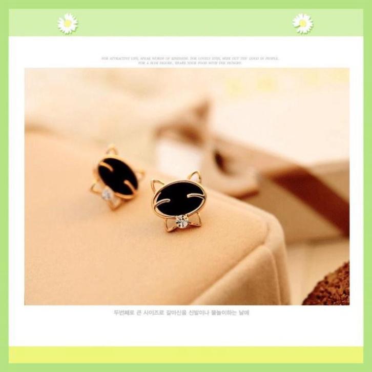 Bông Tai Mèo Đen Thời Trang Cao Cấp .HD