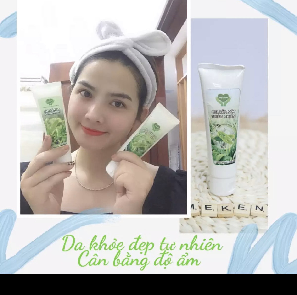 GEL RỬA MẶT CHIẾT XUẤT KHỔ QUÀ VÀ TRÀ XANH MẸ KEN 100ml - Dành cho da hỗn hợp, da nhờn, da mụn