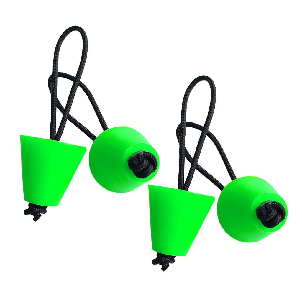 4 Pieces Green Rubber Universal Kayak Canoe Inflatable Boat Raft Scupper Drain Holes Stopper Bungs Accessories