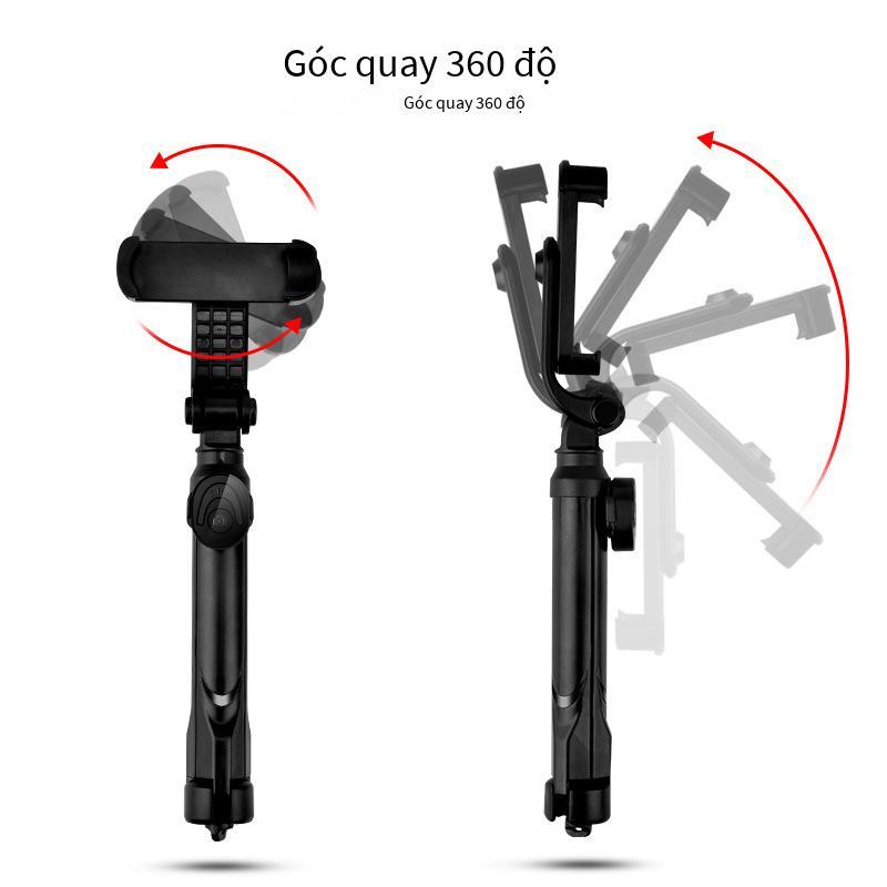 Chân máy đa năng di động thuận lợi nhất Gậy selfie XT10 xoay 360 độ điều khiển từ xa Gậy selfie chân máy trực tiếp