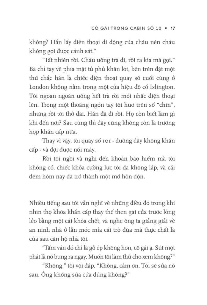 Sách Cô Gái Trong Cabin Số 10