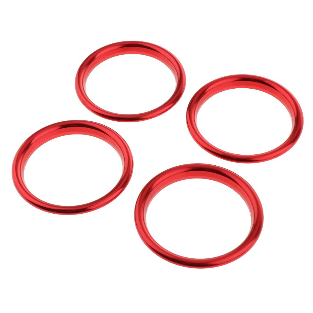 4PCS AC Air Vent Outlet Cover Sticker Ring For Audi A3 S3 2013-2016