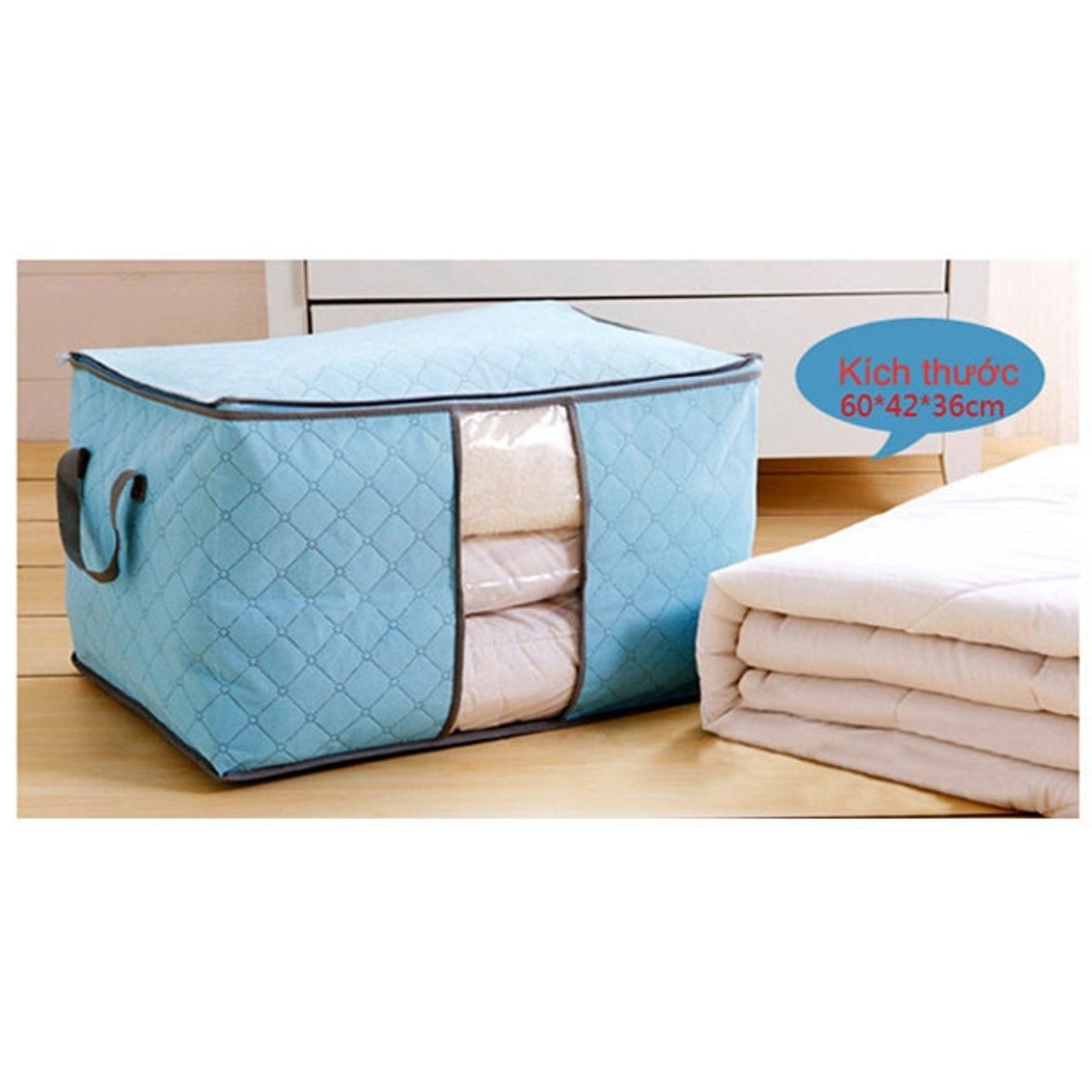 Túi Vải Đựng Quần Áo Chăn Màn Mền Big Size 60Cm Loại 1 - Túi Đựng Đồ Cỡ Lớn Dáng Ngang Đa Năng