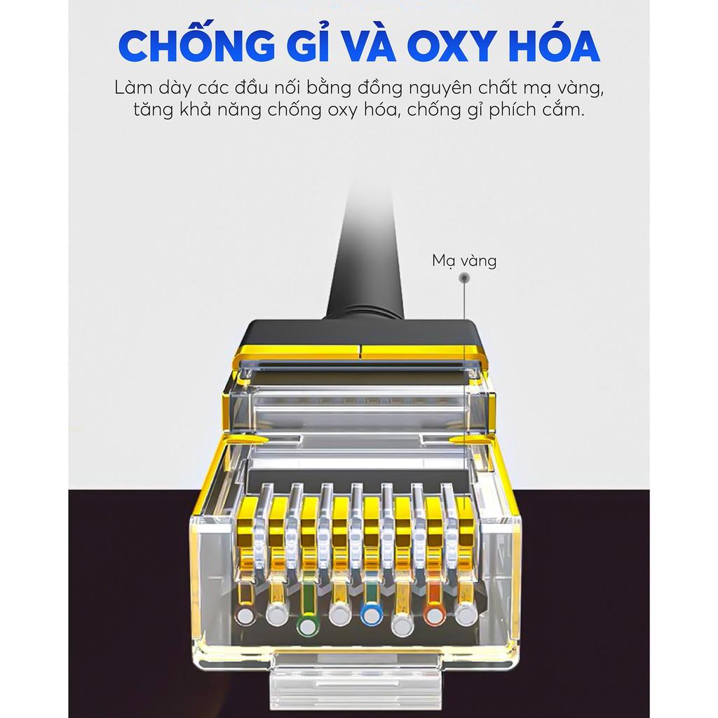 Cáp mạng 2 đầu đúc bọc hợp kim Cat 7 UTP, dạng tròn, dài từ 25-30m UGREEN NW107 - Hàng Nhập Khẩu