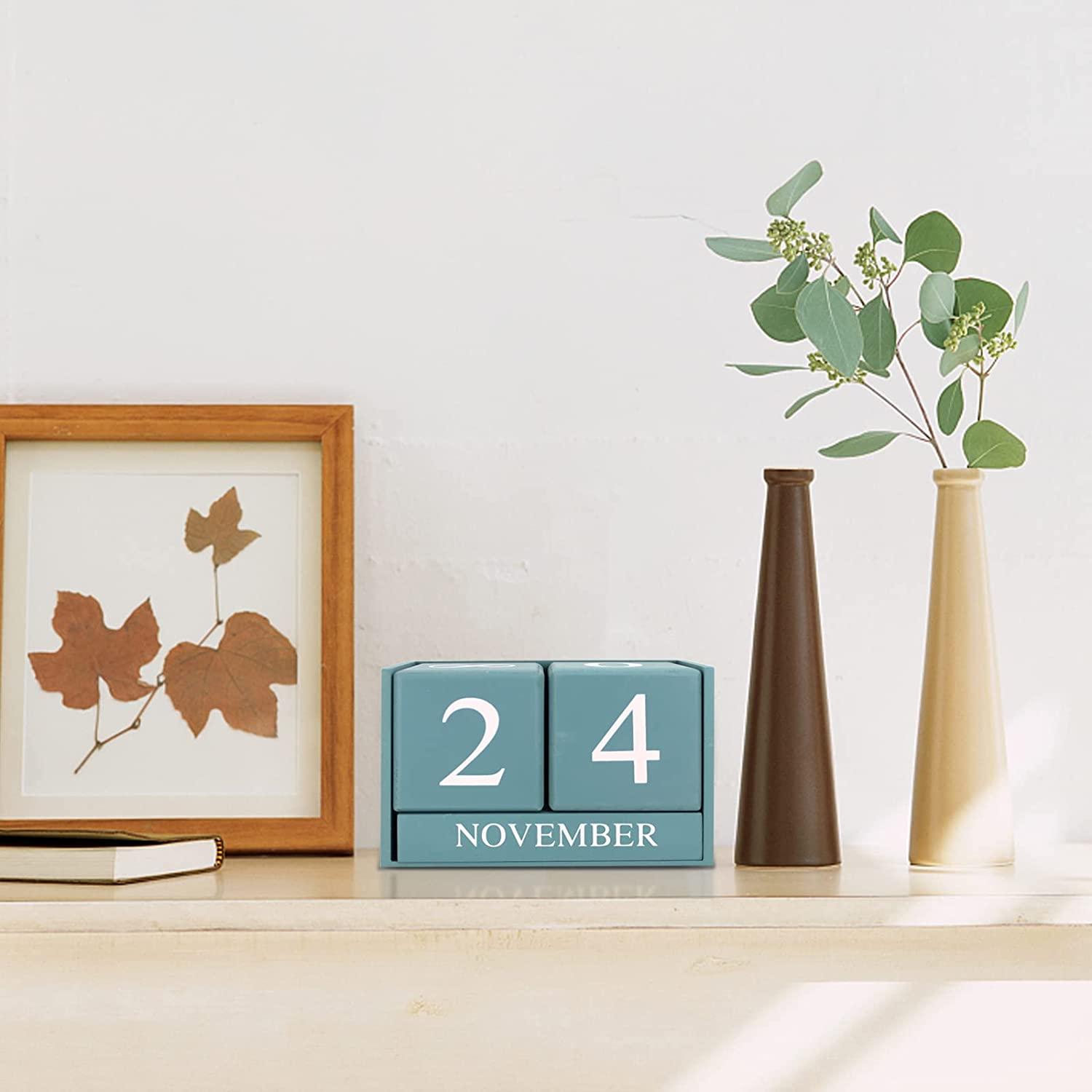 Lịch Gỗ Trang Trí Máy Tính Để Bàn Cho Văn Phòng Tại Nhà Khối Ngày Bàn Học