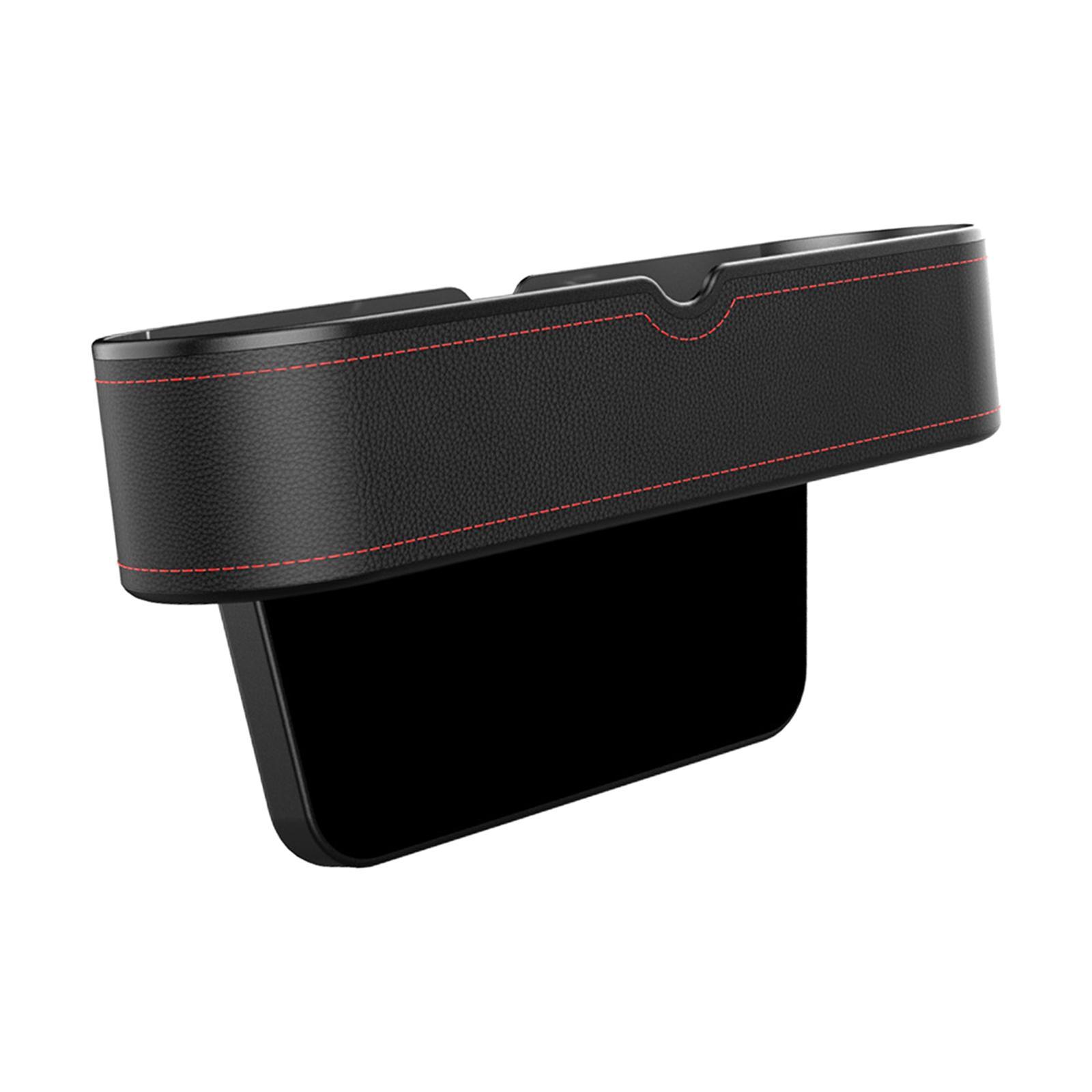 Car Seat  Organizer W/ Cup Holder for Phones Keys Cards Black