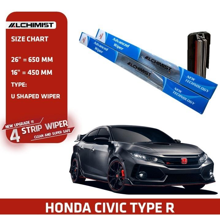 Gạt Mưa Xe Ô tô Honda Loại Silicon 4 Lưỡi Cao Cấp, Thiết Kế Thông Minh, Gạt Êm Và Sạch Hơn