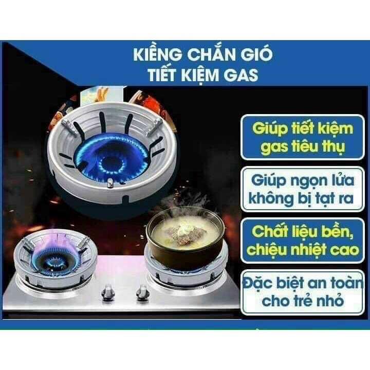 Sét 2 kiềng chắn gió bếp ga tròn kẽm , hội tụ nhiệt tiết kiệm ga phù hợp với các loại kiềng bếp , giúp ngọn lửa không tạt ra ngoài nấu nhanh ,chịu nhiệt bền