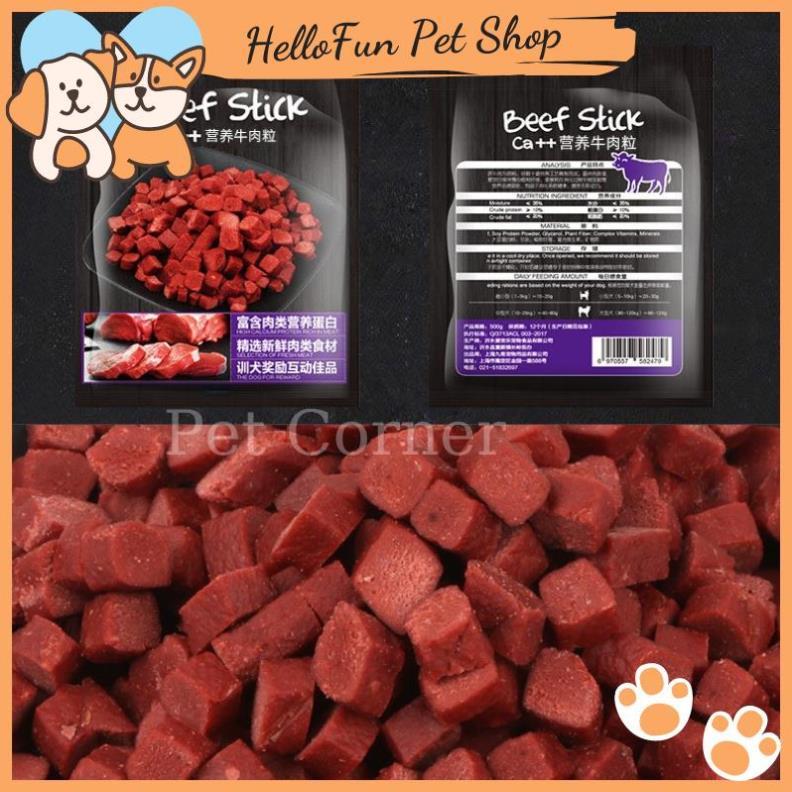 Thịt bò cao cấp Hello Joy thơm ngon, bổ sung canxi cho chó - Bánh thưởng cho chó, đồ ăn vặt cho thú cưng
