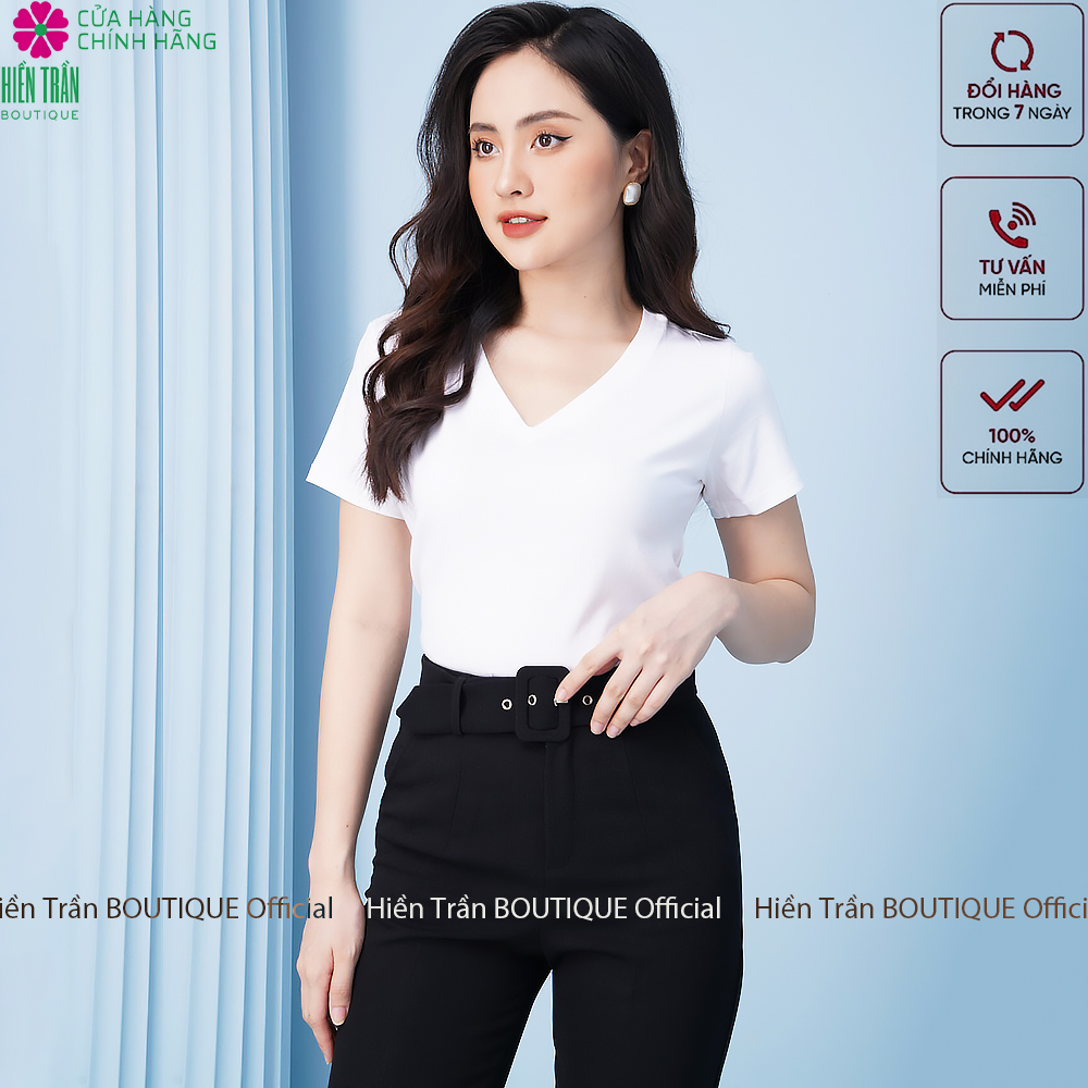 Quần baggy nữ Hiền Trần BOUTIQUE lưng cạp cao đai rời đồ công sở đi học form đẹp màu đen be