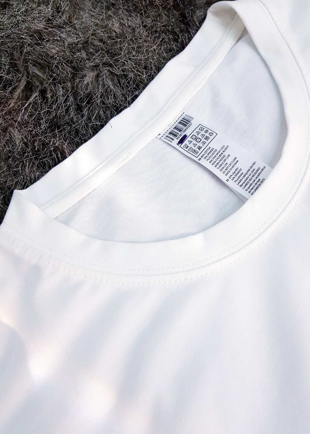 Áo thun nam nữ 80% Cotton White09