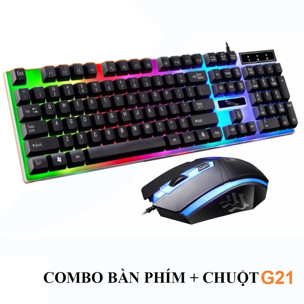 Combo bàn phím + chuột có dây giả cơ chuyên gaming ( Bamba G21 - có LED)