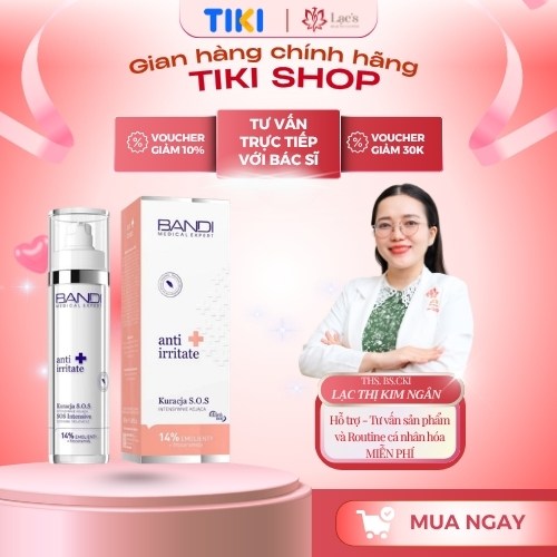 Kem phục hồi da kích ứng - BANDI ANTI IRRITATE SOS Intensive soothing treatment 50ml