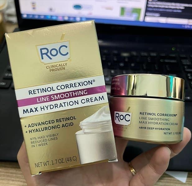 Kem RoC Retinol Correxion Line Smoothing Max Hydration Cream 48g