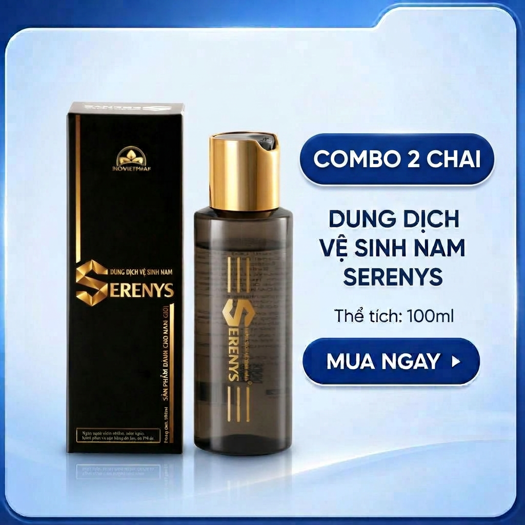 Combo 2 Gel vệ sinh nam Serenys 100ml - Dung dịch vệ sinh phụ khoa nam giới