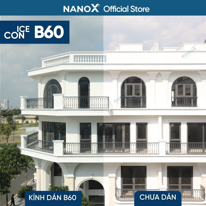 Phim cách nhiệt dán kính NanoX B60 chống nắng nóng &amp; chống UV mạnh mẽ