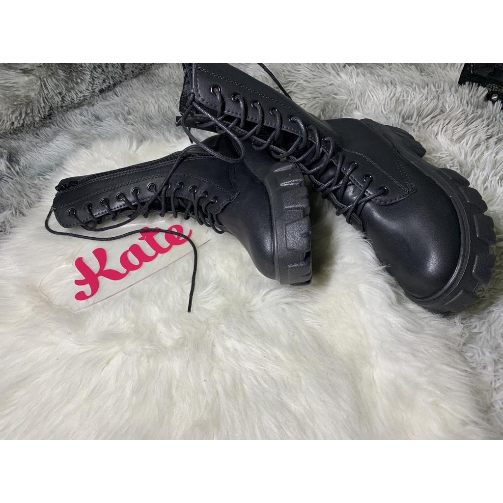 220.KLHSTORE2018. BOOTS cổ cao khoá kéo kết hơp dây