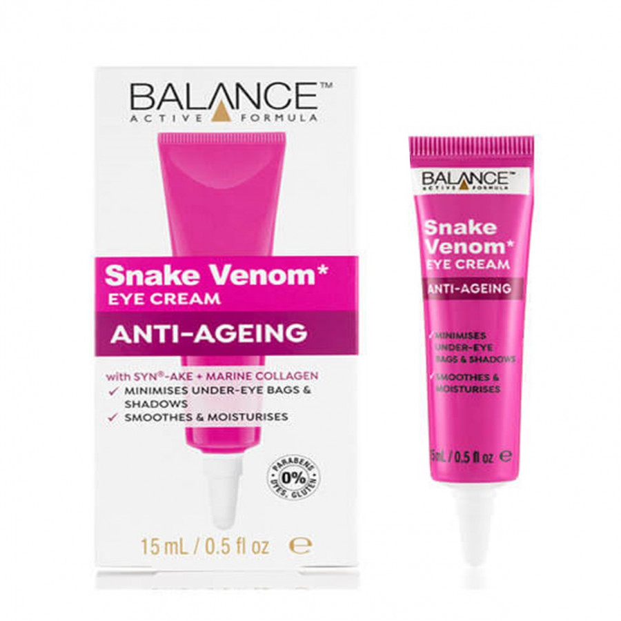 Kem Dưỡng Giảm Bọng Mắt, Nếp Nhăn Balance Active Formula Snake Venom Anti-Ageing Cream 15ml