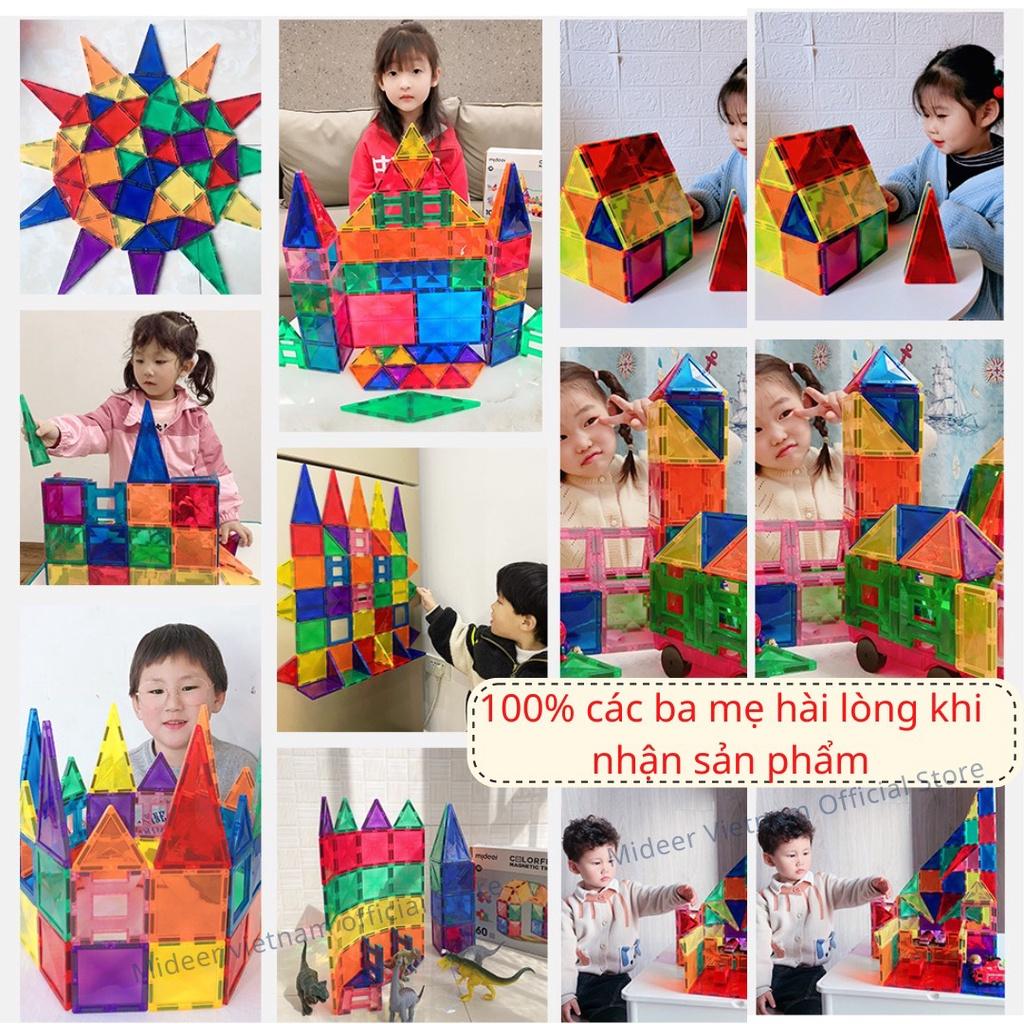 Xếp Hình Nam Châm Ánh Sáng Colorful Magnetic Tiles Mideer