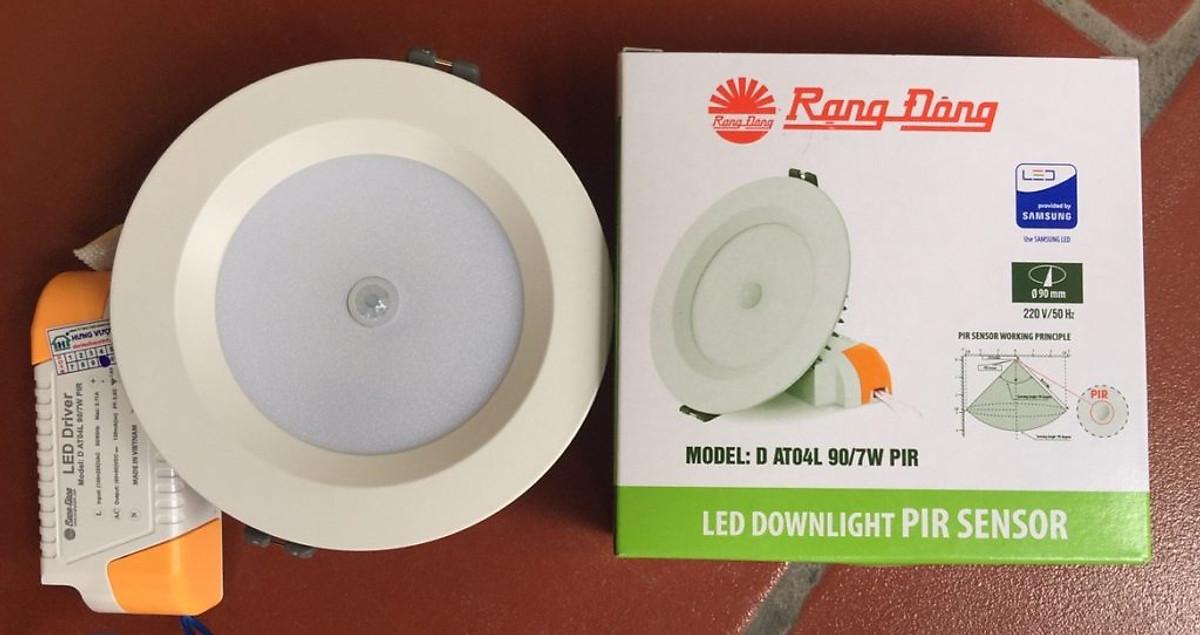 Đèn led âm trần 9W cảm biến Rạng Đông