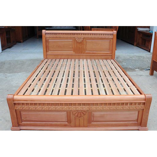 Giường ngủ gỗ xoan đào 1M8 X 2M ( FREESHIP HCM 30-50KM )