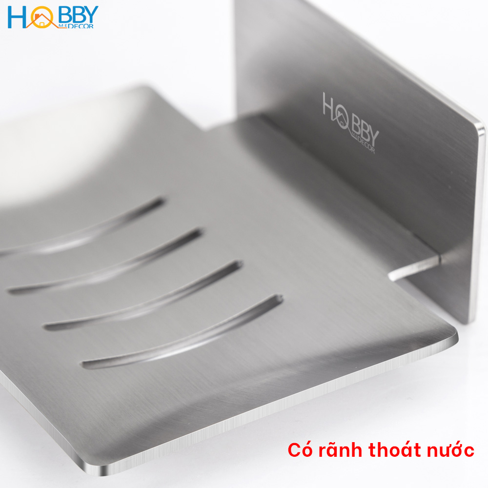 Khay đựng xà phòng dán tường phòng tắm inox 304 Hobby Home Decor SB5 kèm keo dán không rỉ sét