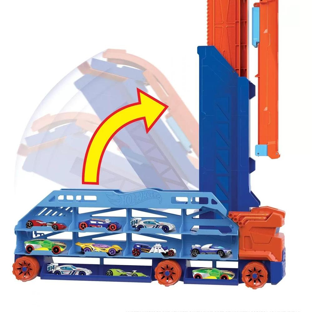 Đồ Chơi Mô Hinh Trạm Vận Chuyển Trên Cao Hot Wheels City Speed Drop Transport - Hot Wheels HDY92