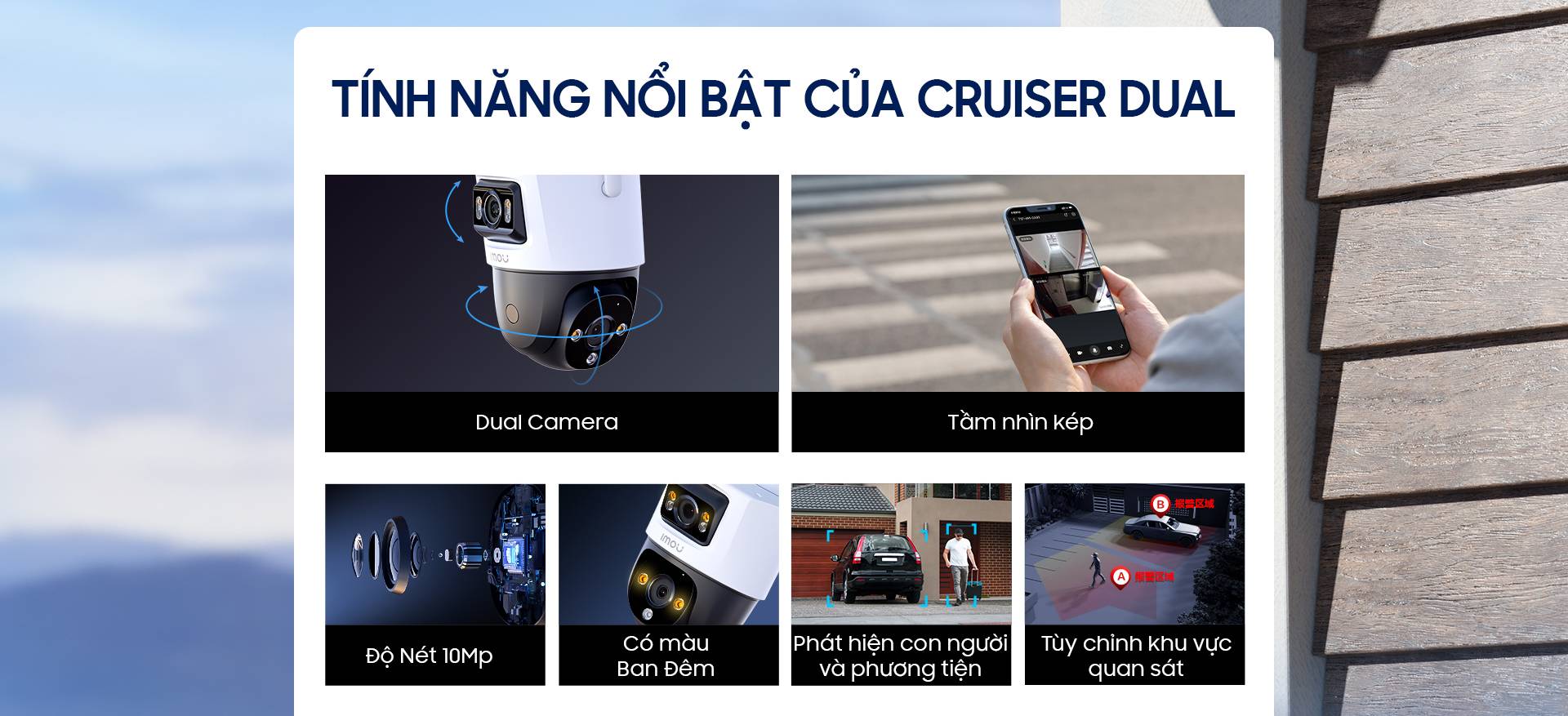 Camera IMOU Ngoài Trời Cruiser Dual 10mpx / 6mpx IPC-S7XP - Hàng Chính Hãng