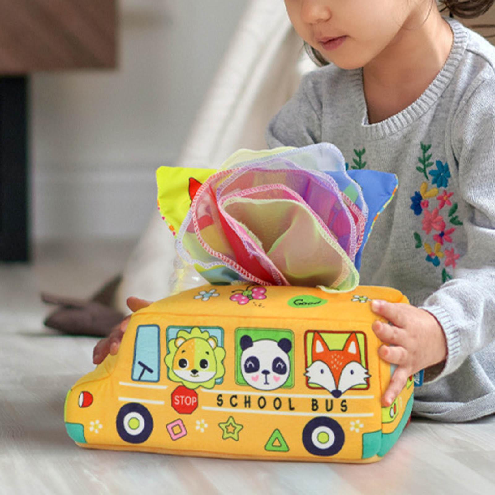 Baby Tissue Box Toys Preschool Learning for 6-12 Months Newborns